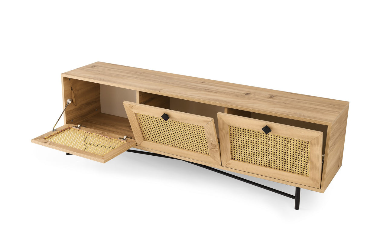 TV Furniture Japandi Alcazar Oak Melamine 180x60x40 cm