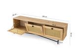 TV Furniture Japandi Alcazar Oak Melamine 180x60x40 cm
