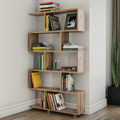 Bookcase Elif Oak Melamine 90x156x20 cm