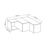 TV Meubels - TV Meubel Compact Wit Eik Melamine 90x32x92 cm - Dimehouse