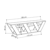 TV Meubel Ralla Antraciet Melamine 158x40x30 cm