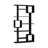 Asymmetric bookcase anthracite melamine Soto 92x173x28 cm