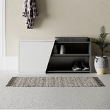 Shoe cabinet Fiona Bench Anthracite White Melamine 104.6x47.2x37.5 cm