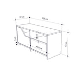 Schoenenkast Nexus Mokka Wit Melamine 105x47x37 cm