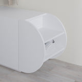Shoe cabinet Pozy Shoe Bench White Melamine 110x50x40.4 cm