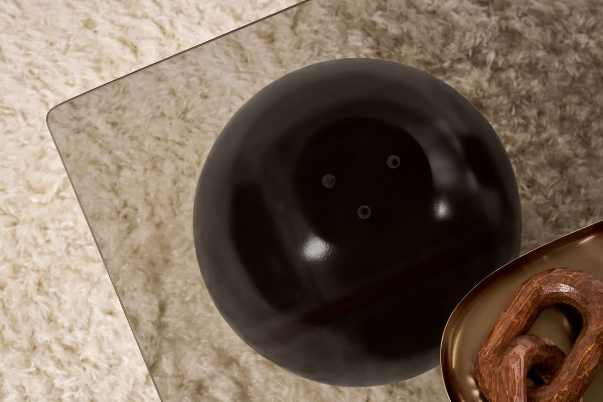 Sera Coffee Table Black and Gray Tempered Glass 110x75 cm 