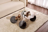 Coffee table Noxa Black Bronze 120x80 cm Tempered glass 