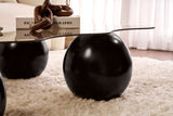 Noxa coffee table black and gray 120x80 cm Black Grey Tempered glass 