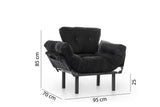 Fauteuil Nitta Single Zwart