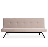 3-Seater Sofa Bed Zoly Cream Fabric - 180 cm - Without Armrests - Quilted 