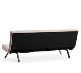 3-Seater Sofa Bed Zoly Cream Fabric - 180 cm - Without Armrests - Quilted 