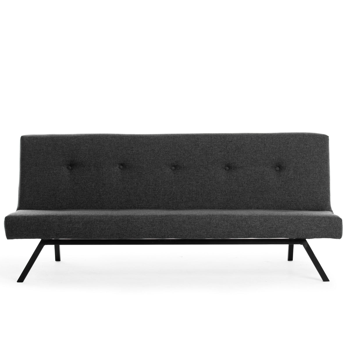 Slaapbanken - Slaapbank Antraciet Stof 3 - Zits - 180 cm - Zonder armleuningen - Zoly - Dimehouse