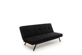 3-Seater Sofa Bed Zoly Black Fabric - 180 cm - Without Armrests - Button-Tufted 