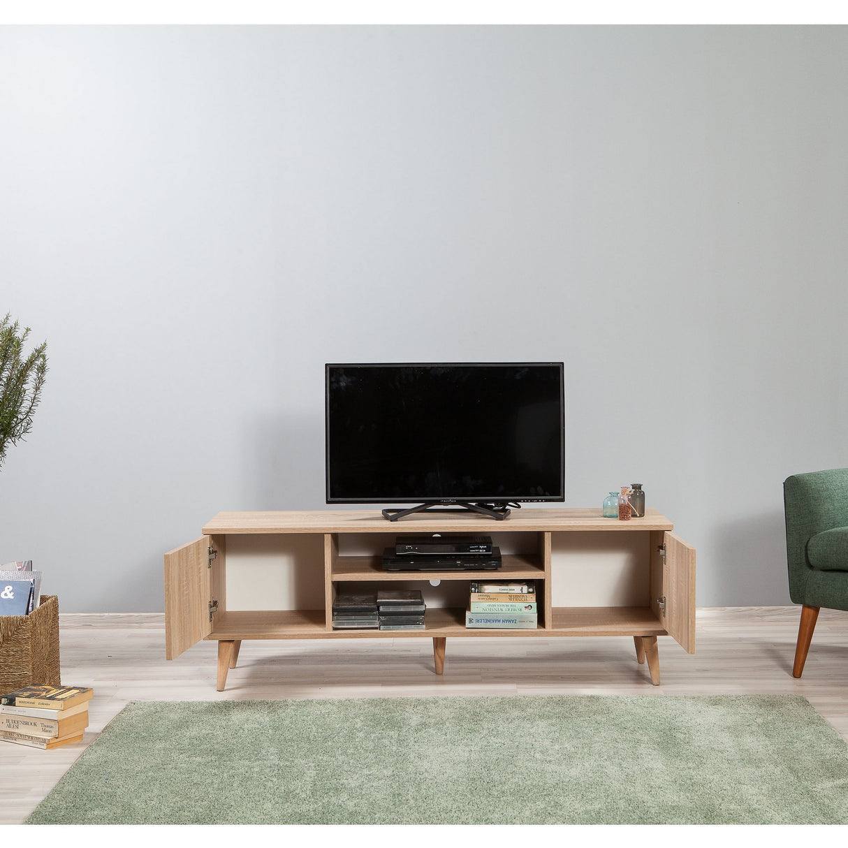 TV Furniture Truva Sonoma Oak Melamine 140x50x40 cm