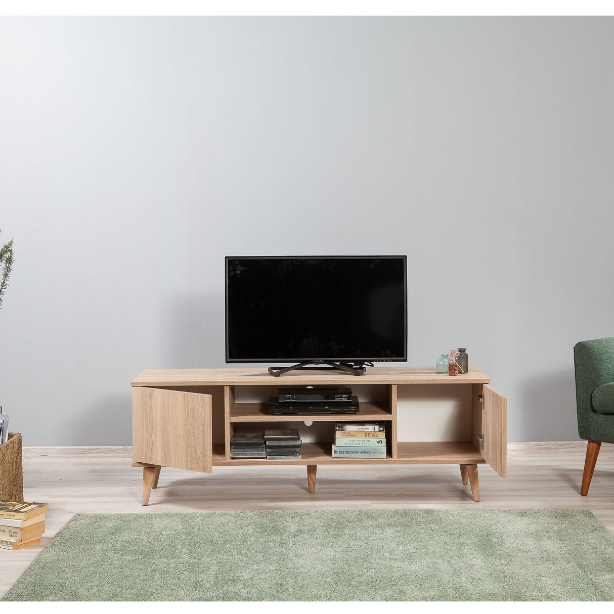 TV Furniture Truva Sonoma Oak Melamine 140x50x40 cm