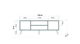 TV Furniture Truva Sonoma Oak Melamine 140x50x40 cm