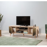 TV Meubel Truva Sonoma Eik Gestreept Melamine 140x50x40 cm