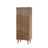 Schoenenkasten - Schoenenkast Filinta Sonoma Eik Latjes Melamine 50x135x38 cm - Dimehouse