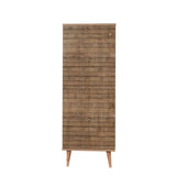 Schoenenkasten - Schoenenkast Filinta Sonoma Eik Latjes Melamine 50x135x38 cm - Dimehouse