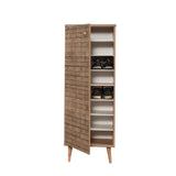 Schoenenkasten - Schoenenkast Filinta Sonoma Eik Latjes Melamine 50x135x38 cm - Dimehouse