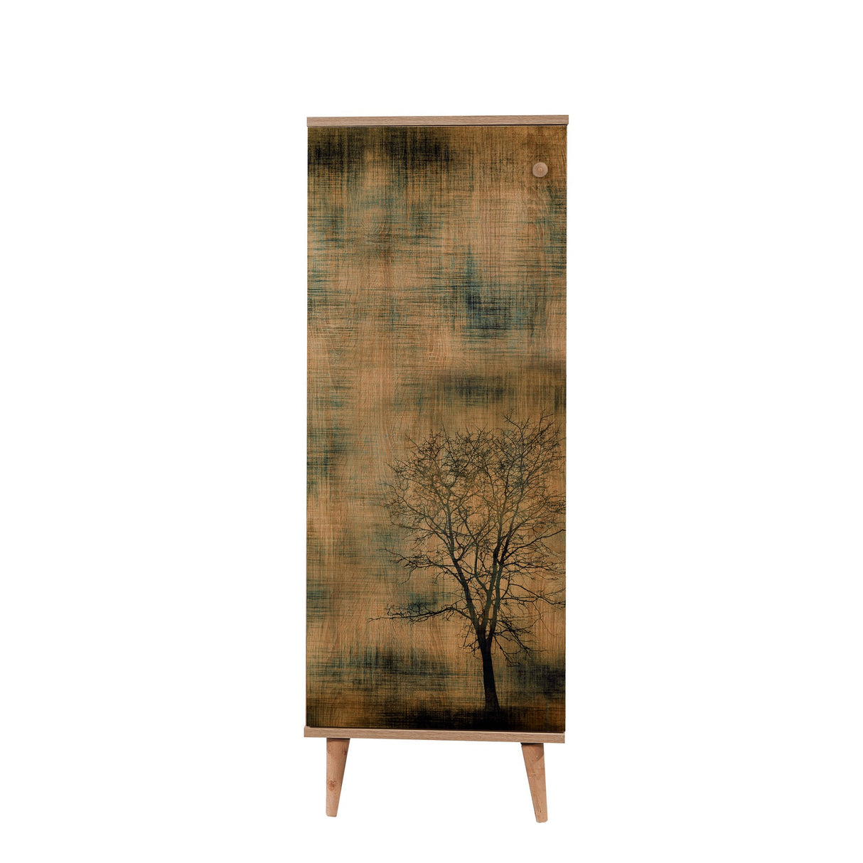 Schoenenkasten - Schoenenkast Filinta Sonoma Eik Boom Melamine 50x135x38 cm - Dimehouse