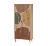 Kledingkasten - Kledingkast City Gardrop Multicolor Melamine 80x190x45 cm - Dimehouse