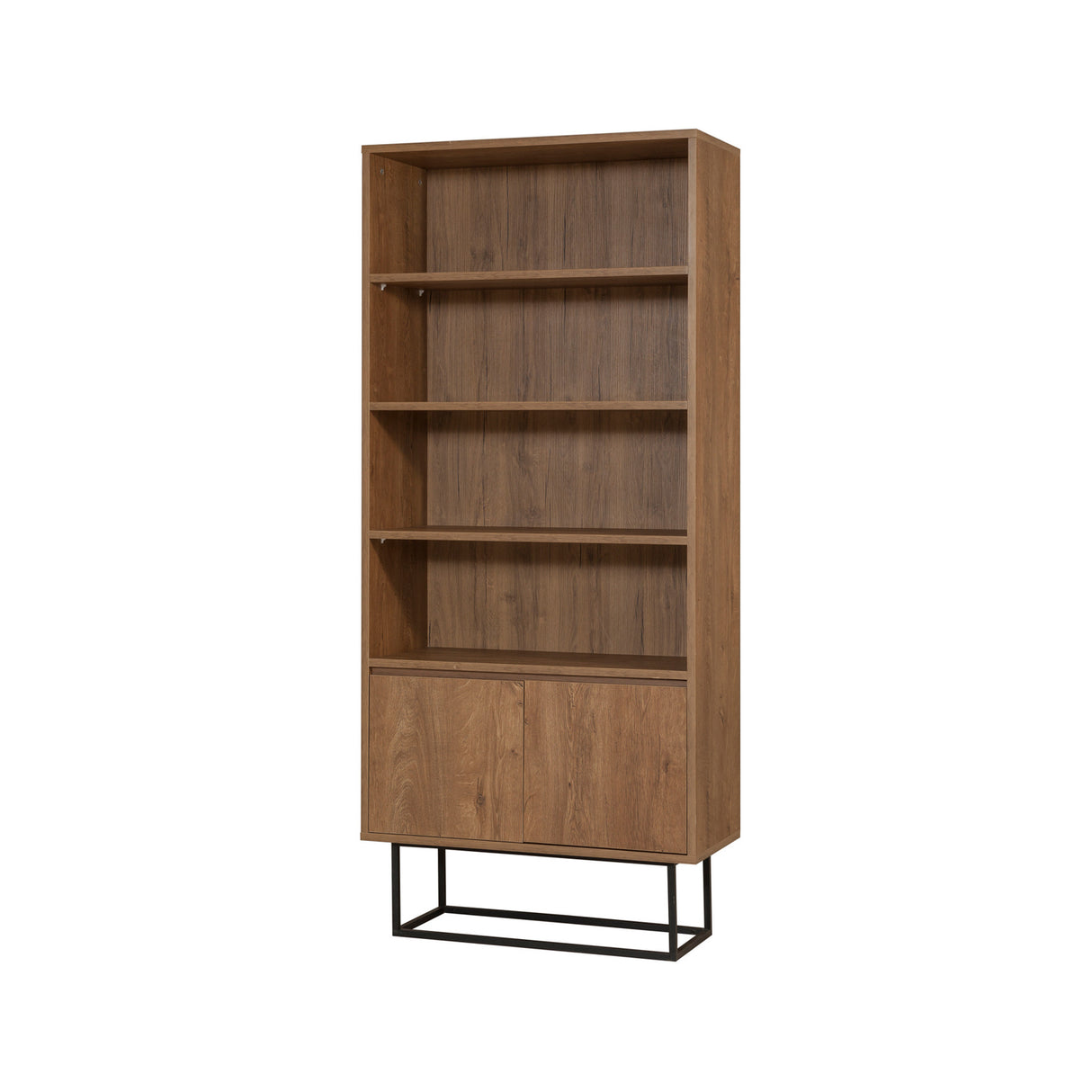 Bookcase walnut melamine Rea 80x182x36 cm