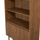 Bookcase walnut melamine Rea 80x182x36 cm