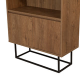 Bookcase walnut melamine Rea 80x182x36 cm