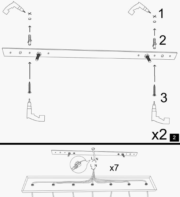 Hanglamp 5-lichts Zwart Metaal Vox