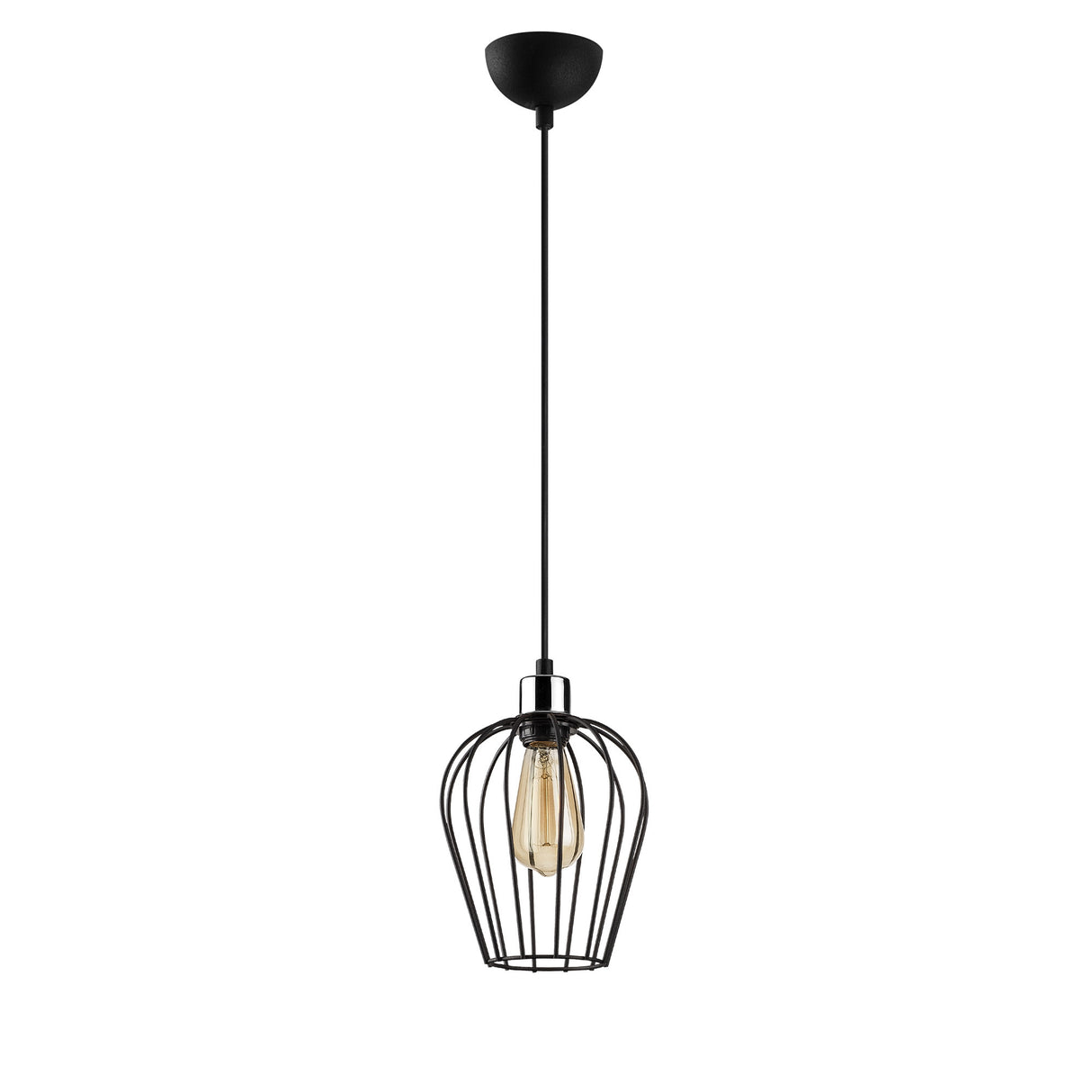 Pendant lamp 1-light 20 cm Black Metal Predator 