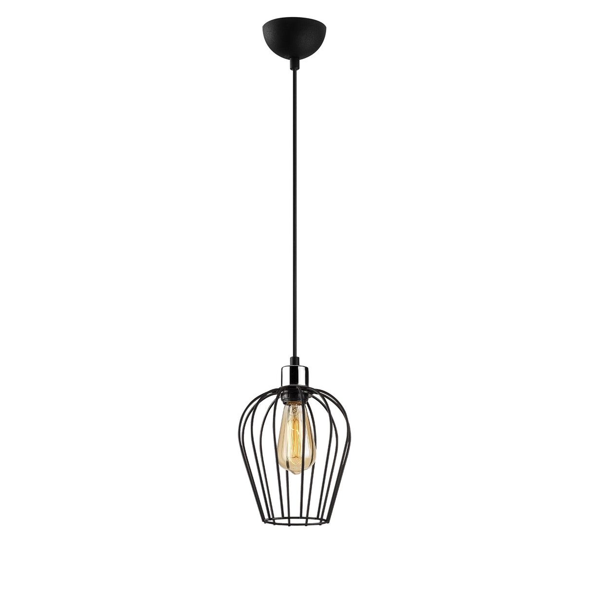 Pendant lamp 1-light 20 cm Black Metal Predator 