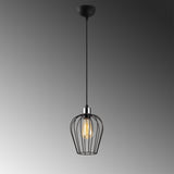 Pendant lamp 1-light 20 cm Black Metal Predator 