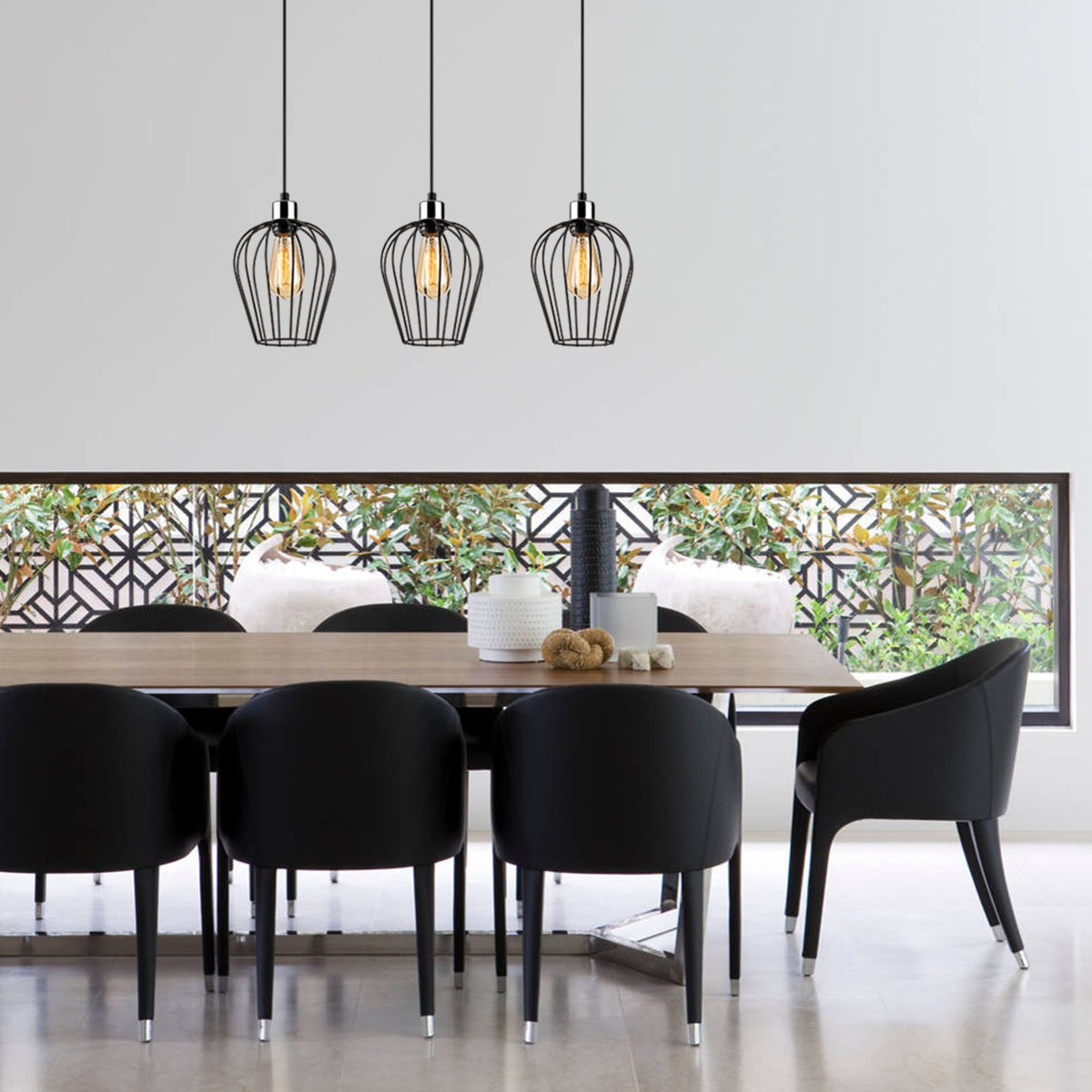 Pendant Lamp 3-light Black Metal Predator | Dimehouse