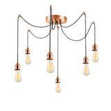 Pendant lamp 6-light Copper-colored Metal Maris 