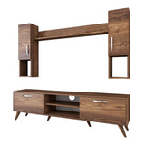 TV Meubels - TV Meubel Set Alta Walnoot Melamine 180x48,6x35 cm - Dimehouse