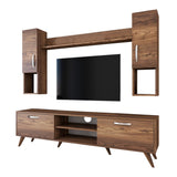 TV Meubels - TV Meubel Set Alta Walnoot Melamine 180x48,6x35 cm - Dimehouse