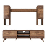 TV Meubels - TV Meubel Set Alta Walnoot Melamine 180x48,6x35 cm - Dimehouse
