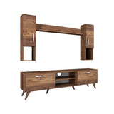 TV Meubels - TV Meubel Set Alta Walnoot Melamine 180x48,6x35 cm - Dimehouse