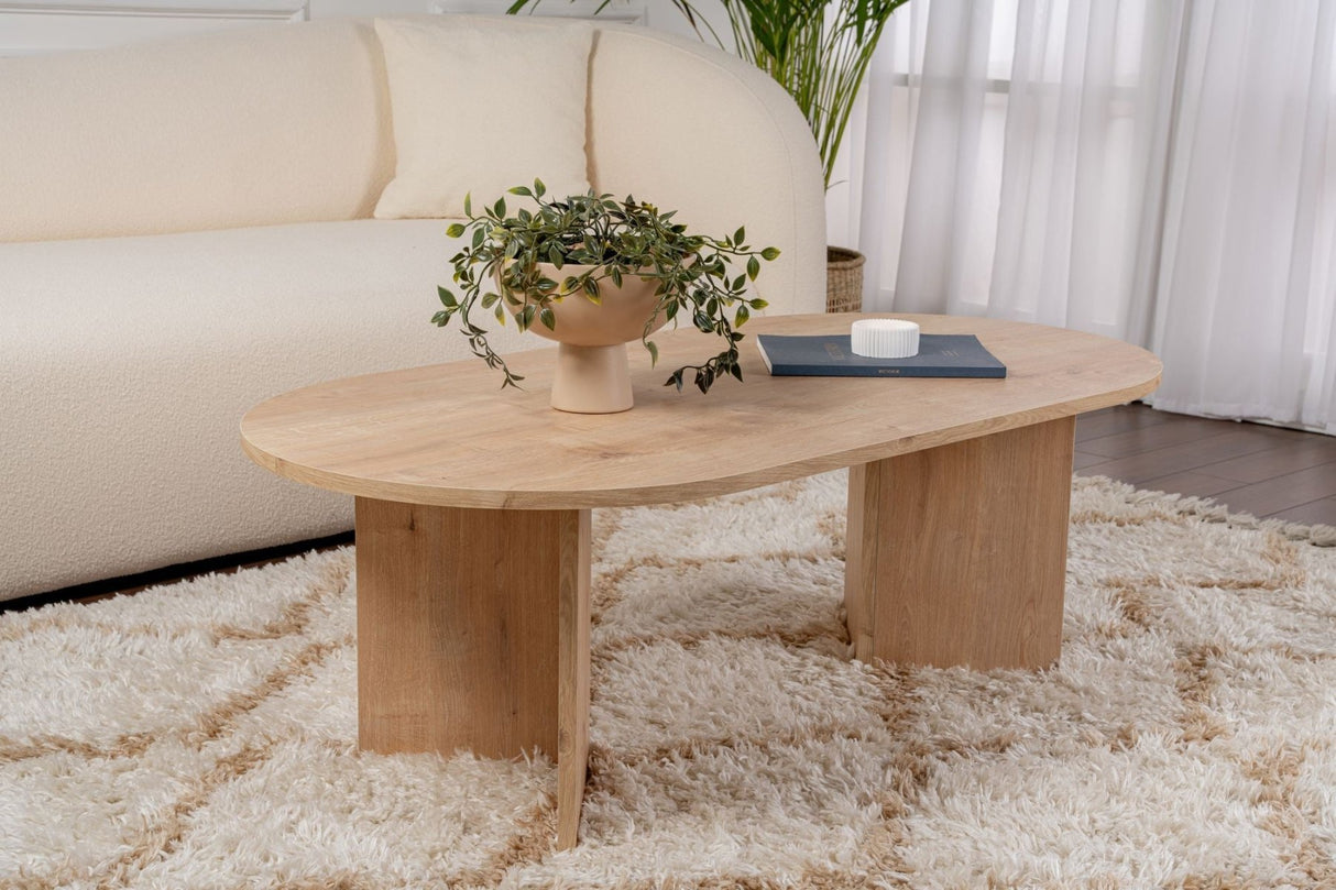 Sapphire Oak Melamine Coffee Table 119x60x40 cm Sable 
