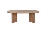Salontafels-Ovale salontafel walnoot melamine - Japandi - 119x60 cm - Sota-Dimehouse