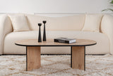 Oval Coffee Table Sapphire Oak Look Sabla - 119x60 