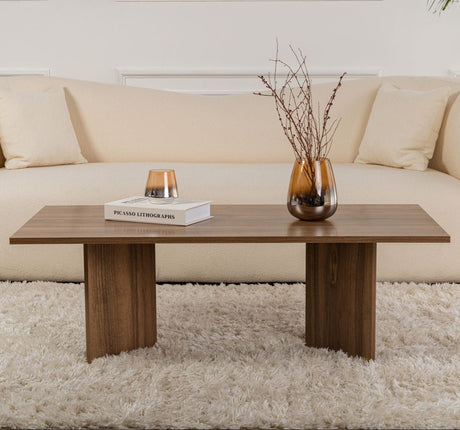 Rectangular Coffee Table Siban Walnut look - 119x60 cm 