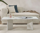 Living room table Melamine white 119x60 cm Sabin White 