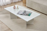 Living room table Melamine white 119x60 cm Sabin White 