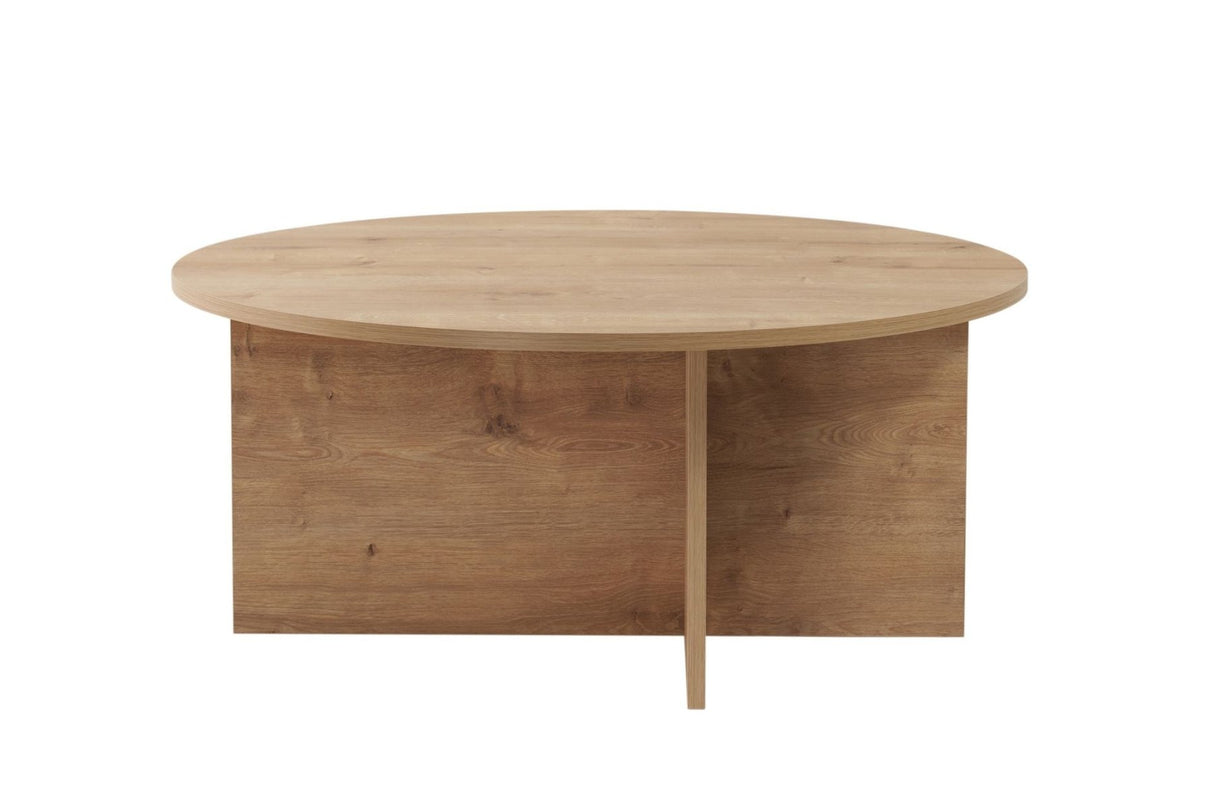 Round coffee table Dakota oak melamine 90x90x40 cm 