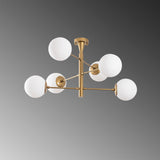 Pendant lamp 6-light Gold Metal Chandelier 