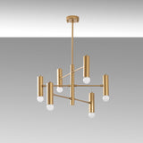 Pendant lamp 6-light Gold Metal Arctic 