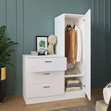 Wandkasten - Wandkast Wit Melamine - hang en leg - 140x100x47 cm - Jade - Dimehouse