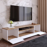 TV furniture Salerno Atlantic Pine Wit Melamine 180x44.6x44.5 cm
